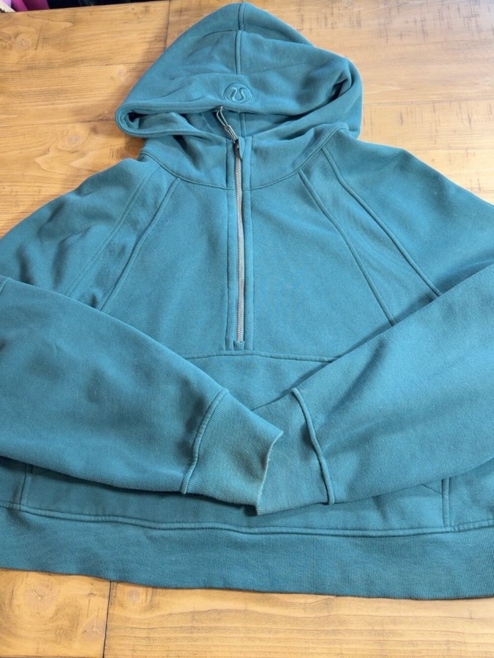 Lululemon Scuba Oversized Half Zip Hoodie Green Jasper XL/XXL
